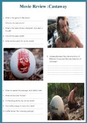 English Worksheet: Cast away