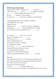 English Worksheet: Song with Past Tense