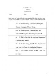 English Worksheet: telephone conversation 2