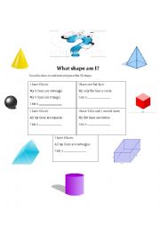 English Worksheet: 3D shapes