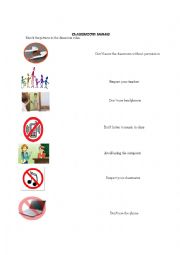 English Worksheet: Classroom Rules