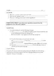 English Worksheet: Creative Writing: Antarctica Expedition