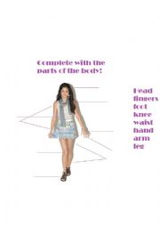 English Worksheet: Parts of the body
