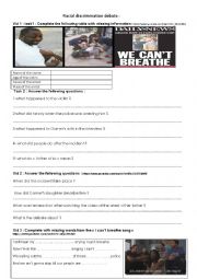 English Worksheet: 3 video comprehension about racial discrimination 