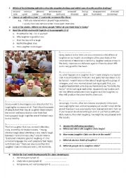 English Worksheet: Laughter Club