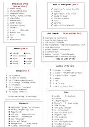 English Worksheet: Detective stories Vocabulary