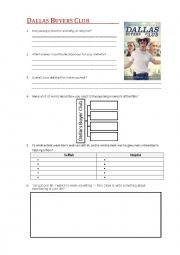 English Worksheet: Dallas Buyers Club