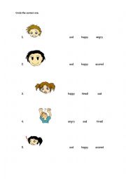 English Worksheet: feelings