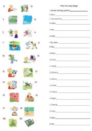 English Worksheet: Past Continuous Tense