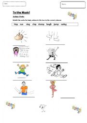 English Worksheet: To the Music! A song