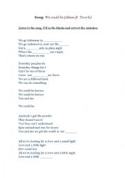English Worksheet: Heroes (Alesso ft. Tove lo) song