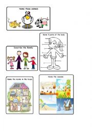 English Worksheet: Cards for practice