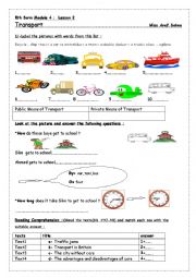 English Worksheet: Transport