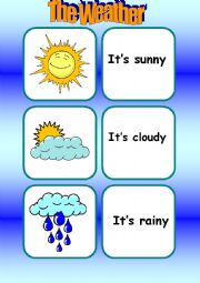 English Worksheet: The Weather [Flashcards]