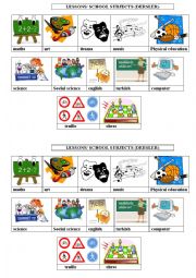 English Worksheet: lessons
