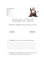 English Worksheet: School of Rock