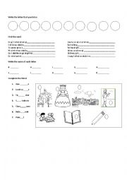 English Worksheet: The Alphabet