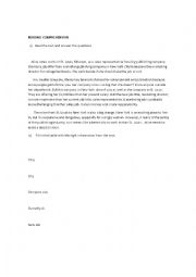 English Worksheet: Alices life