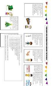 English Worksheet: Children and celebrations around the world 