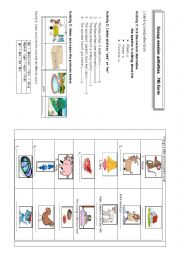 English Worksheet: minimal pairs 