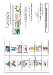 English Worksheet: minimal pairs 