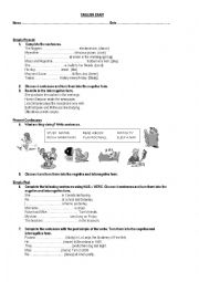 ENGLISH EXAM SIMPLE PRESENT PRESENT CONTINUOUS SIMPLE PAST