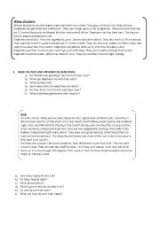 English Worksheet: READING COMPREHENSION