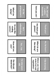 English Worksheet: Follow me cards