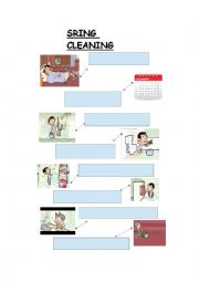 English Worksheet: M. Bean spring cleaning