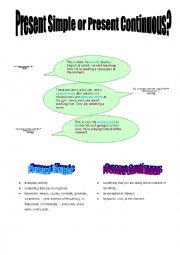 English Worksheet: Present Simple or Present Continuous?