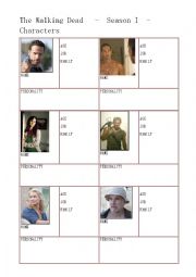 The Walking Dead - Season 1 Characters