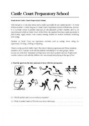 English Worksheet: Castle Court Preparatory - Sports
