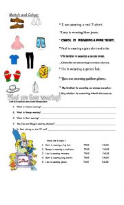 English Worksheet: clothes