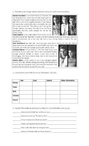 English Worksheet: The Hunger Games Reading Comprehension