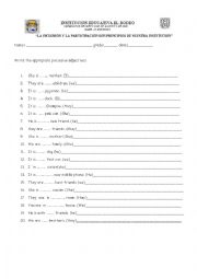 English Worksheet: possessive adjectives