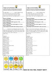 English Worksheet: Happy