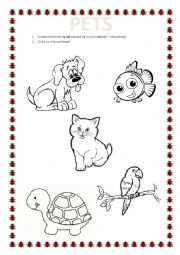 English Worksheet: Pets