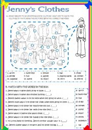 English Worksheet: JENNYS CLOTHES