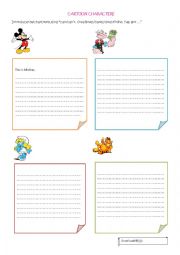 English Worksheet: Cartoon Characters