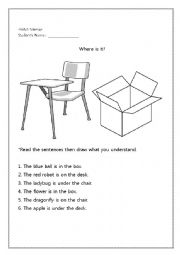 English Worksheet: where is it?