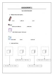 English Worksheet: ASSESSEMENT 1