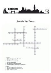 English Worksheet: crossword