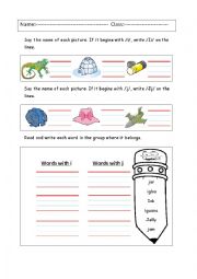 English Worksheet: Letter i and J