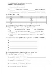 English Worksheet: Present Simple 2