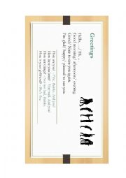 English Worksheet: Greetings