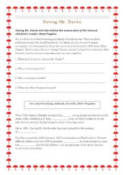 English Worksheet: Saving Mr. Banks