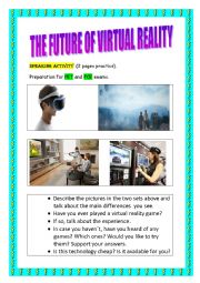 English Worksheet: Lets talk about Virtual Reality