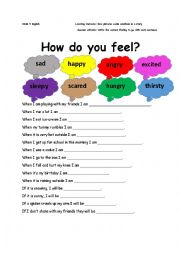 English Worksheet: How Do You Feel?