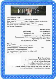 English Worksheet: Vance Joy - Riptide