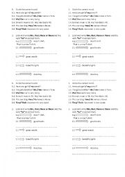 English Worksheet: possessive adjectives and demonstratives